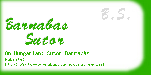 barnabas sutor business card